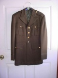 Named and Dated US Army OD-51 Chocolate Service Coat from Korean War Era Custom tailored US Army