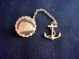 54 Franciscan Monastery Washington DC Building & Anchor Lapel Pin Vintage 1950s lapel pin from the