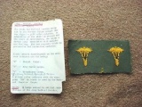 Original 1950s US Army BOS Medical Veterinary Corps on OG Twill Cloth I bought an album full of