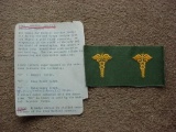 Original 1950s US Army BOS Medical Corps on OG Twill Cloth I bought an album full of regulation US