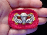 US Army 801st Main Support Battalion Parachute Jump Badge Wing & Airborne Oval US Army Parachutist