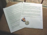 ddb Named Famous Texan Sterling Silver VFW Veterans of Foreign War Citizenship Medal Original