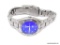 BEAUTIFUL FOSSIL BLUE 100M WATCH; GREAT ALL STAINLESS STEEL SILVER TONE FOSSIL AM-3390 100 METER