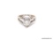 .925 5 CT QUARTZ CRYSTAL RING; STUNNING LADIES STERLING SILVER ENGAGEMENT RING WITH LARGE PEAR CUT