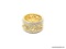 .925 GOLD VERMEIL RING WITH CZS; BEAUTIFUL .925 STERLING SILVER RING VERMIELED WITH 22 KARAT GOLD.