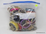 BAG LOT OF COSTUME JEWELRY; BAG LOT CONTAINING ASSORTED BRACELETS.