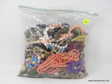 BAG LOT OF COSTUME JEWELRY; BAG LOT CONTAINING ASSORTED NECKLACES.