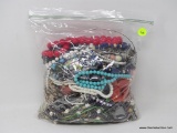 BAG LOT OF COSTUME JEWELRY; BAG LOT CONTAINING ASSORTED NECKLACES.