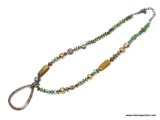 STUNNING SILPADA .925 TURQUOISE & ABALONE NECKLACE; RARE AND GORGEOUS 24