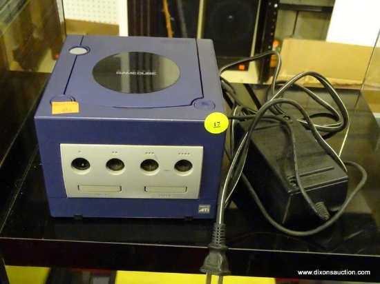 VINTAGE NINTENDO GAMECUBE; THIS LOT INCLUDES A NINTENDO GAMECUBE, AND POWER PACK. MODEL NO. DOL-001