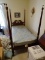 (UPBR1) ONE OF A PR. OF BIGGS TWIN BEDS, ONE OF A PAIR OF MAHOGANY BIGGS 4 POSTER TWIN BEDS, BROKEN