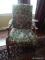 (LR) MARTHA WASHINGTON STYLE CHAIR; 1 OF A PAIR OF FLORAL UPHOLSTERED AND MAHOGANY ARM CHAIRS WITH