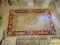 (MBATH) CHINESE RUG; HAND SCULPTED AND TUFTED CHINESE RUG IN IVORY AND RED- 43 IN X 65 IN