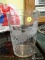 (KIT) ICE BUCKET/WINE CHILLER; ETCHED GLASS ICE BUCKET OR WINE CHILLER IN GOOD USED CONDITION! GREAT