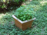 (OUT) PLANTER; SQUARE GARDEN PLANTER. MEASURES 17 IN X 17 IN X 14 IN