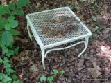 (OUT) METAL MESHED WIRE TOP TABLE; MEASURES 14 IN X 14 IN X 12 IN