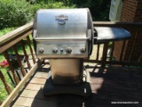 (OUT) GREAT OUTDOORS STAINLESS STEEL GAS GRILL; HAS BEEN HARDLY USED! MEASURES 40 IN 24 IN X 51 IN