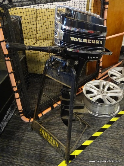 KIEKHAEFER MERCURY OUTBOARD MOTOR AND STAND; MERCURY 110 9.8 HP OUTBOARD MOTOR, SERIAL NUMBER