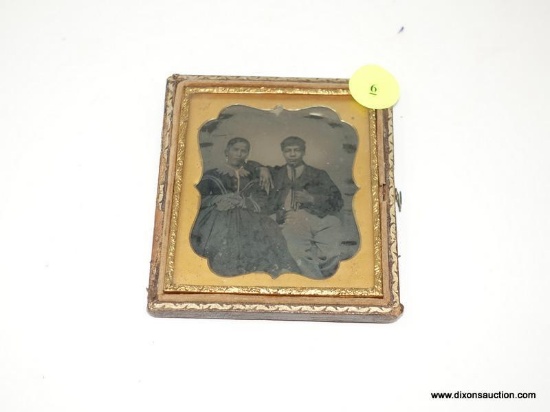 ANTIQUE AMBROTYPE; SIXTH PLATE SIZE AND IS TITLED "HISPANIC COUPLE". IS IN VERY GOOD CONDITION. IS