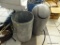 LOT OF WASTEBASKETS; LOT CONTAINS 2 WASTEBASKETS. ONE IS A METAL DRUM STYLE CAN, PERFECT FOR USE IN