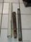 3 PIECE LOT; INCLUDES A 28 IN LONG PVC PIPE PIECE, A METAL PIPE, ETC.