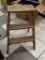 STEP LADDER; 3 FT WOODEN STEP LADDER. GREAT FOR REACHING CABINETS IN THE SHOP AND MORE!