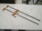 BAR CLAMPS; INCLUDES 2 TOTAL WOOD AND METAL CLAMPS IN GOOD CONDITION.