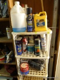 ASSORTED LOT; INCLUDES SUPER RADIATOR CLEANER, VALSPAR SPRAY PAINT, PAINTERS TOUCH SPRAY PAINT,