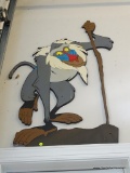 RAFIKI WALL ART; DEPICTS THE MANDRILL FROM DISNEY'S THE LION KING WALKING WITH STAFF IN HAND AND A