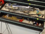 2 DRAWER LOT; INCLUDES WRENCHES, DRILL BITS, A LARGE NORTHERN COMBINATION WRENCH, ASSORTED