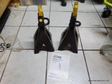 JACK STANDS; PAIR OF 3-1/2 TON CAPACITY CRAFTSMAN JACK STANDS WITH MANUAL. MODEL 950157.