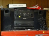 STEREO; EMERSON AM/FM/CASSETTE STEREO WITH 2 SPEAKERS. IS IN GOOD WORKING CONDITION!