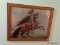 (HALL) NATIVE AMERICAN PRINT; DEPICTS A NATIVE CHIEF RIDING ON HORSEBACK WITH THE HORSE REARING