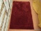 (BR1) AREA RUG; 1 OF A PAIR OF MAROON COLORED AREA RUGS IN VERY GOOD CONDITION. MEASURES 2 FT X 3 FT