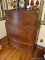 (BR2) CHEST ON CHEST; 5 DRAWER CHEST WITH REED SHERATON STYLE LEGS, ORIGINAL DRAWER PULLS, AND