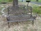 (OUT) PARK BENCH; SMITH & HAWKEN IRON SWIRLING PATTERN PARK STYLE BENCH IN EXCELLENT CONDITION.