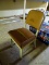 (ATTIC) CHAIR; METAL OFFICE CHAIR- 17 IN X 16 IN X 32 IN