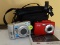 (KIT) CAMERA LOT; INCLUDES A PANASONIC LUMIX DIGITAL CAMERA AND A VIVITAR DIGITAL CAMERA. INCLUDES A