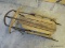 (GARAGE) VINTAGE SLED; VINTAGE CHILDS 3 FT LONG SLED IN VERY GOOD CONDITION.