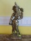 (FOY) TIBETAN BUDDHA STATUE; SOLID BRASS STATUE WITH HIGHLY DETAILED ACCENTS. MEASURES 1 FT TALL