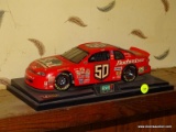 (FMR) NASCAR DIE-CAST CAR; NASCAR #50 BUDWEISER 1/18 SCALE DIE-CAST CAR ON STAND