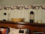 (BR1) ASSORTED LOT; INCLUDES 2 OPTICAL ILLUSION STYLE LAMPS, A BASKET, AND A MANCHESTER HIGH SCHOOL