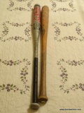 (MBR) BASEBALL LOT; INCLUDES 2 BASEBALL BATS (1 IS WOODEN AND 1 IS ALUMINUM)