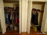 (MBR) CLOSET LOT; INCLUDES LADIES CLOTHING, POCKET BOOKS, LADIES SHOES, AND MORE!
