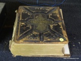 (ATTIC) ANTIQUE BIBLE; LEATHER BOUND ANTIQUE BIBLE COPYRIGHT 1890- LOOSE FROM THE BINDING