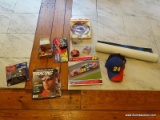 (FMR) NASCAR ITEMS; LOT OF NASCAR ITEMS RELATED TO JEFF GORDON- 2 HATS, NOTEPADS, FUJIFILM CAMERA,