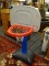 LITTLE TIKES BASKETBALL GOAL; GRAY, RED, BLUE, AND BLACK IN COLOR. GREAT FOR THE YOUNG SPORTS