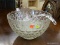 PUNCH BOWL AND CUPS; BUBBLE PATTERN PUNCH BOWL WITH MATCHING CUPS AND CLEAR PLASTIC LADLE. GREAT FOR