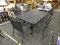 WROUGHT IRON PATIO DINING SET; BLACK WROUGHT IRON 7 PIECE DINING SET WITH LARGE RECTANGULAR TABLE