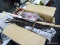 BOX LOT OF TRAIN TRACK; INCLUDES VARIOUS PIECES OF N-GAUGE TRACK, N-GAUGE BUILDINGS, TRANSFORMER,